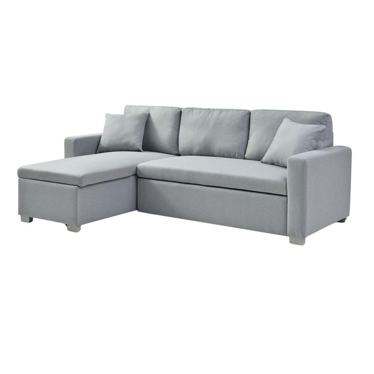 Sofá Cama 3 cuerpos Olive street 225x85x146 cm Gris