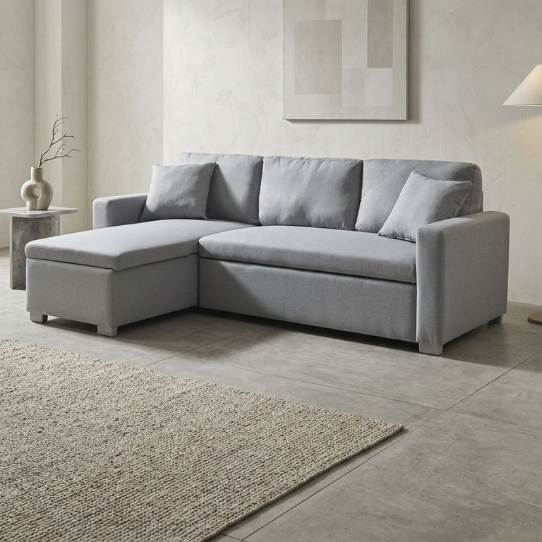 Sofá Cama 3 cuerpos Olive street 225x85x146 cm Gris