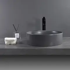 SENSI DACQUA - Lavamanos Forma Redonda Porcelana 40x12x40 cm