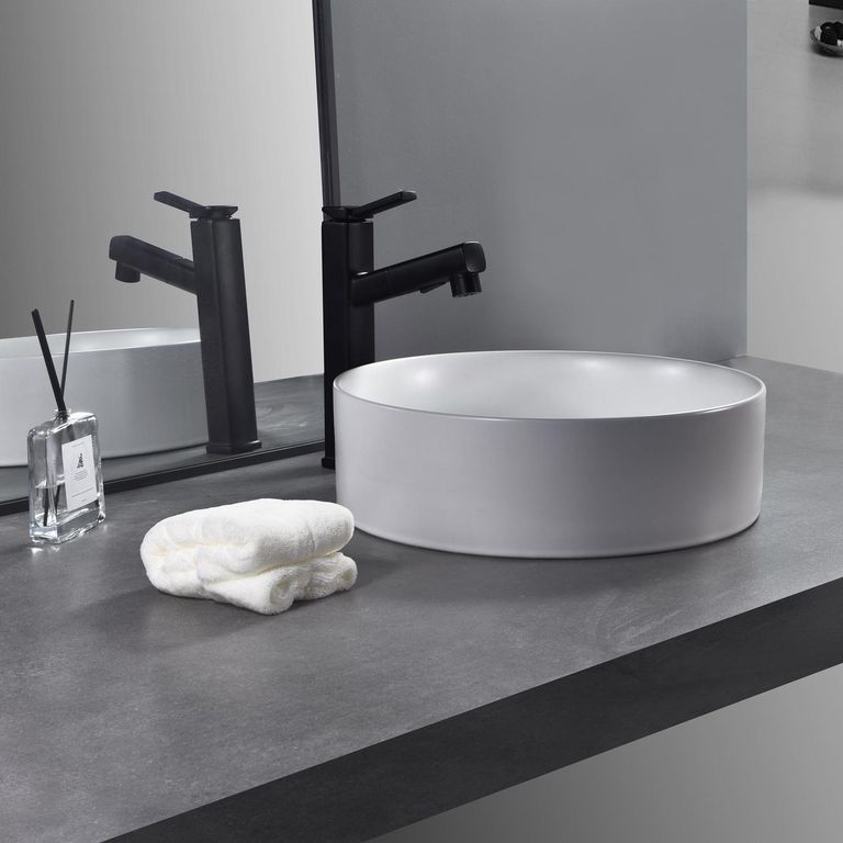 Lavamanos Forma Redonda Porcelana 40x12x40 cm