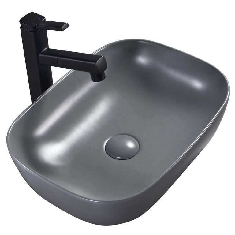 Lavamanos con Forma Rectangular Porcelana 46.5x13.5x32 cm