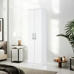 CASA BONITA - Clóset Mulfuncional 2 Puerta(s) 4 Repisa(s) 52x183x36 cm Blanco
