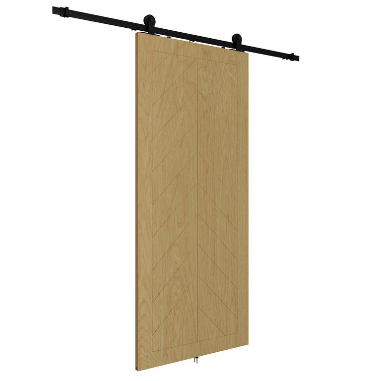 Puerta Corredera Granero 91. 4X213. 4 Cm Mdf Lista Para Colgar