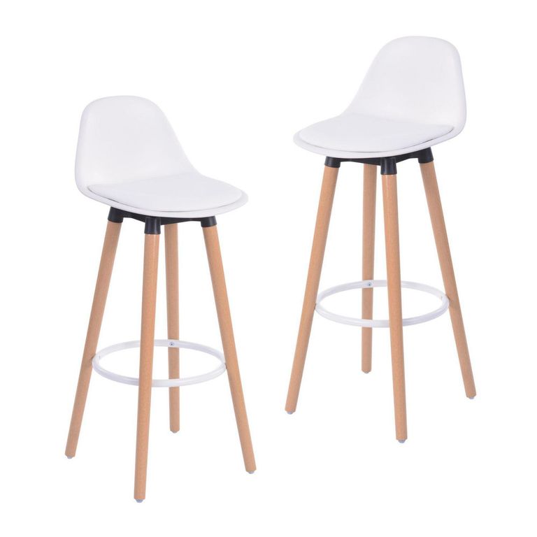 Set de 2 Sillas Presley Blanco 92x39.5x42.5 cm