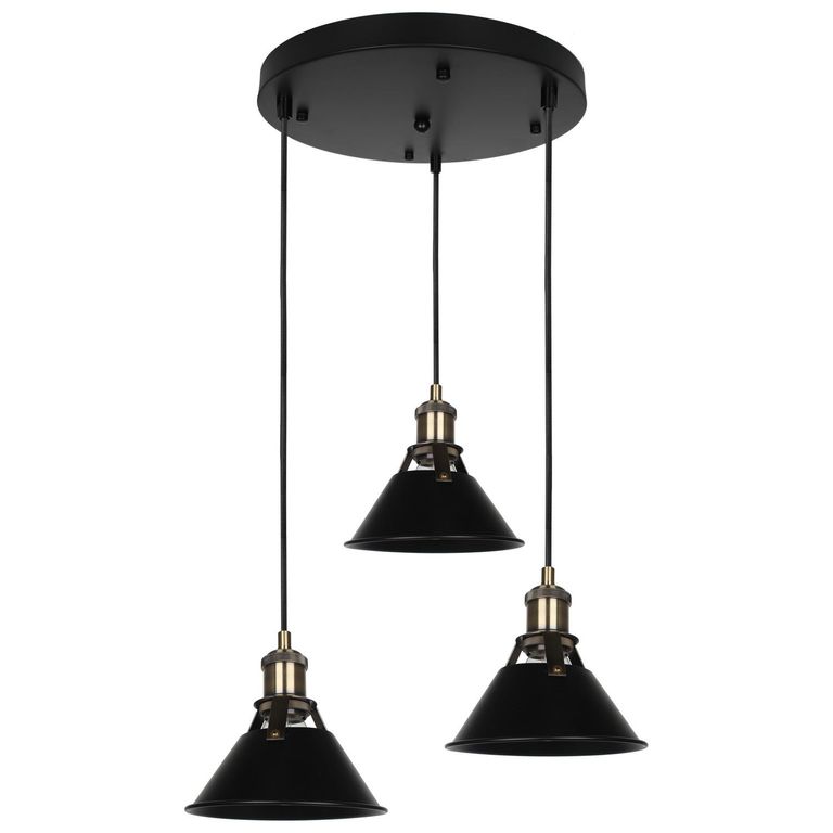 Lámpara Colgante Metal Negro