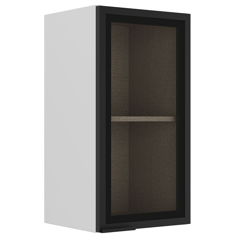 Mueble de cocina mural blanco 1 puerta vidrio