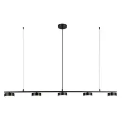 JUST HOME COLLECTION - Lámpara Colgante Led Singa 5 Luces Metal Negro
