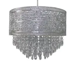 JUST HOME COLLECTION - Lámpara Colgante Metal Gris/Plata