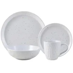 JUST HOME COLLECTION - Juego de Loza 24 Piezas Cerámica Blanco