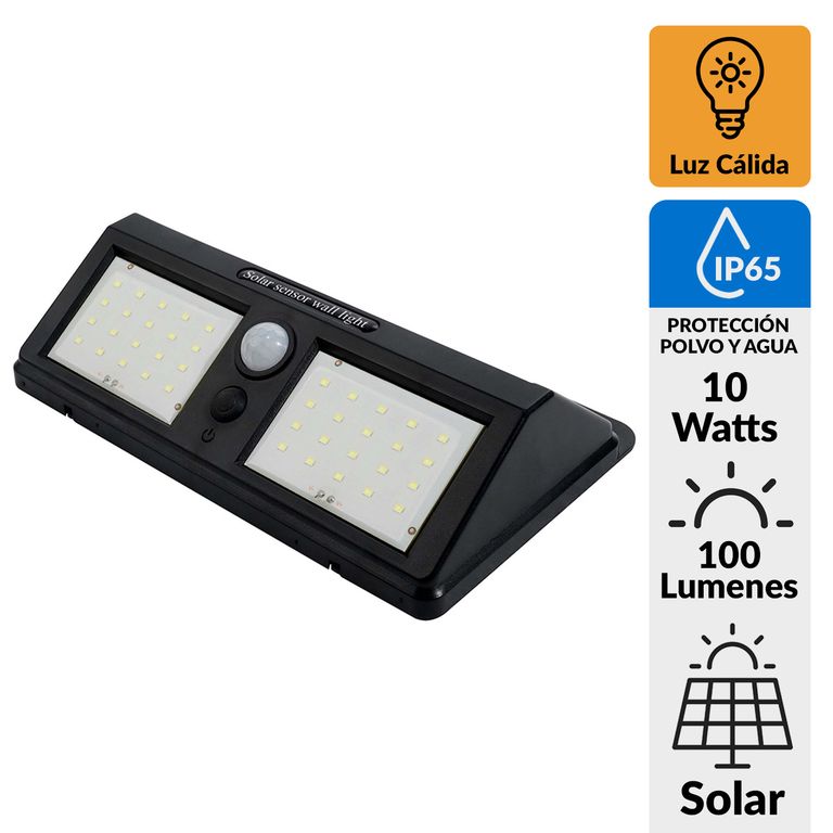 Apliqué Exterior con Sensor 10 W IP 65 100 lm Luz Cálida