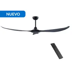 JUST HOME COLLECTION - Ventilador de techo mura 3 aspas negro