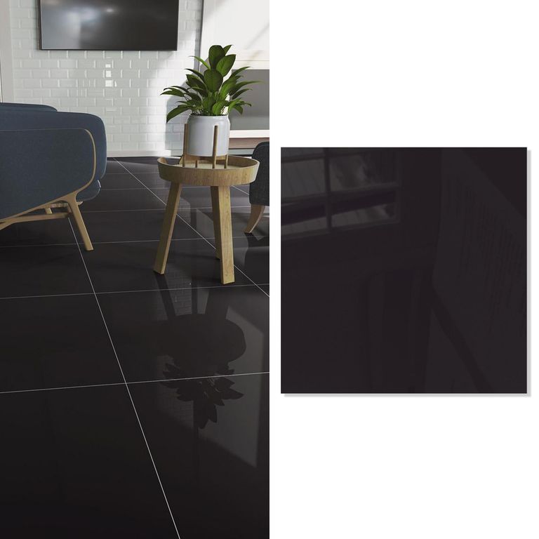 Porcelanato 60x60 cm Pure Black Negro 1.44 m2