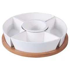 JUST HOME COLLECTION - Bowl snack 5 divisiones base bambú