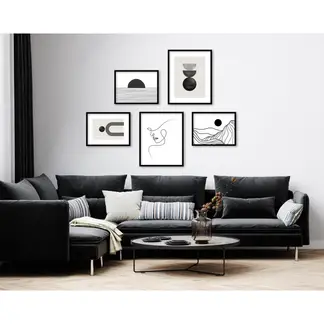 JUST HOME COLLECTION - Set 5 Cuadros Decorativos Abstracto