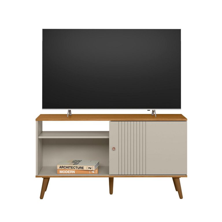 Mesa de TV 50 " Rubi Natural/Beige 120x64x36 cm