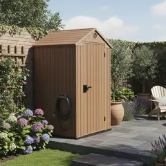 KETER - Bodega para jardin Darwin Café 205x125.8x116.7 cm