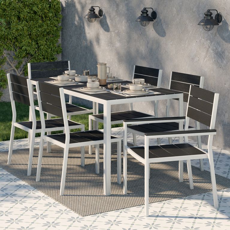 Juego de Terraza Comedor Frankfurt 6 Personas Gris