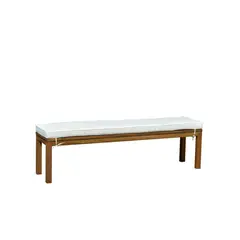 JUST HOME COLLECTION - Banco con Cojín Madera 46x160x46 cm