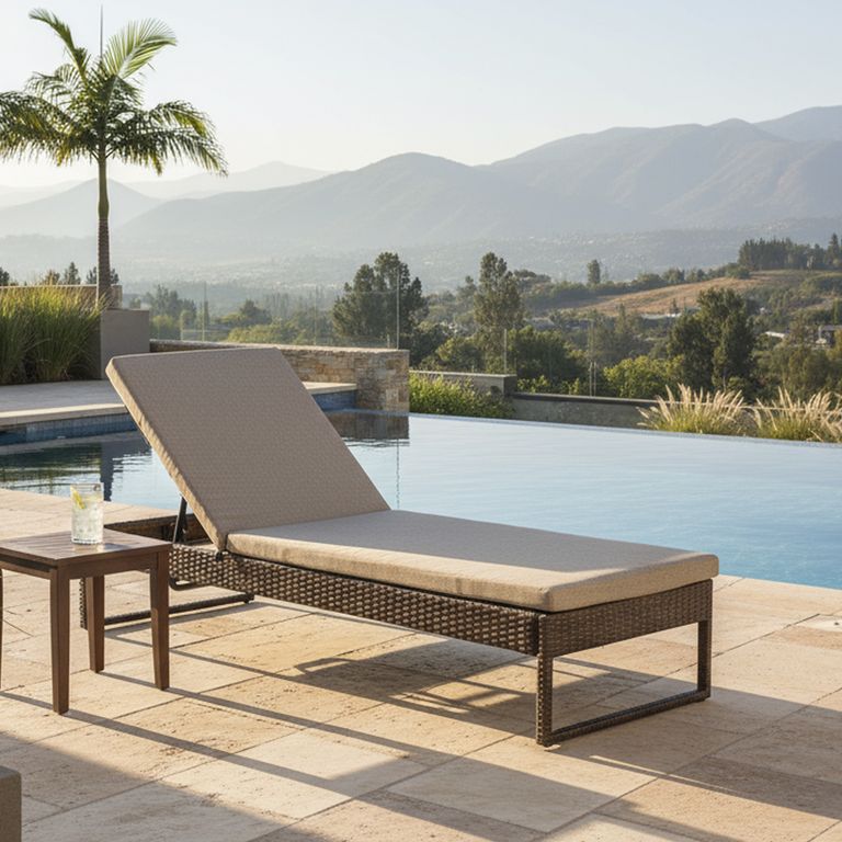 Reposera Rattan Café