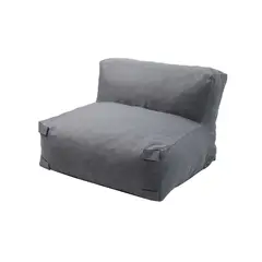 JUST HOME COLLECTION - Sofá Cojín con Respaldo para Terraza Mykonos Gris Oscuro 60x86x87 cm