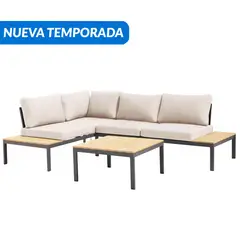 JUST HOME COLLECTION - Juego de living de terraza Saint John 3 piezas