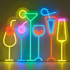 JUST HOME COLLECTION - Lámpara led neon bat cocktails