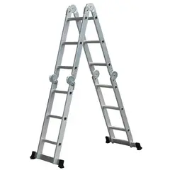 BAUKER - Escalera Articulada Aluminio 3.55 m 12 Peldaños
