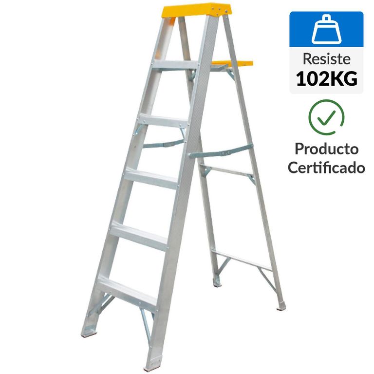Escalera De tijera Aluminio 1.88 m 5 Peldaños