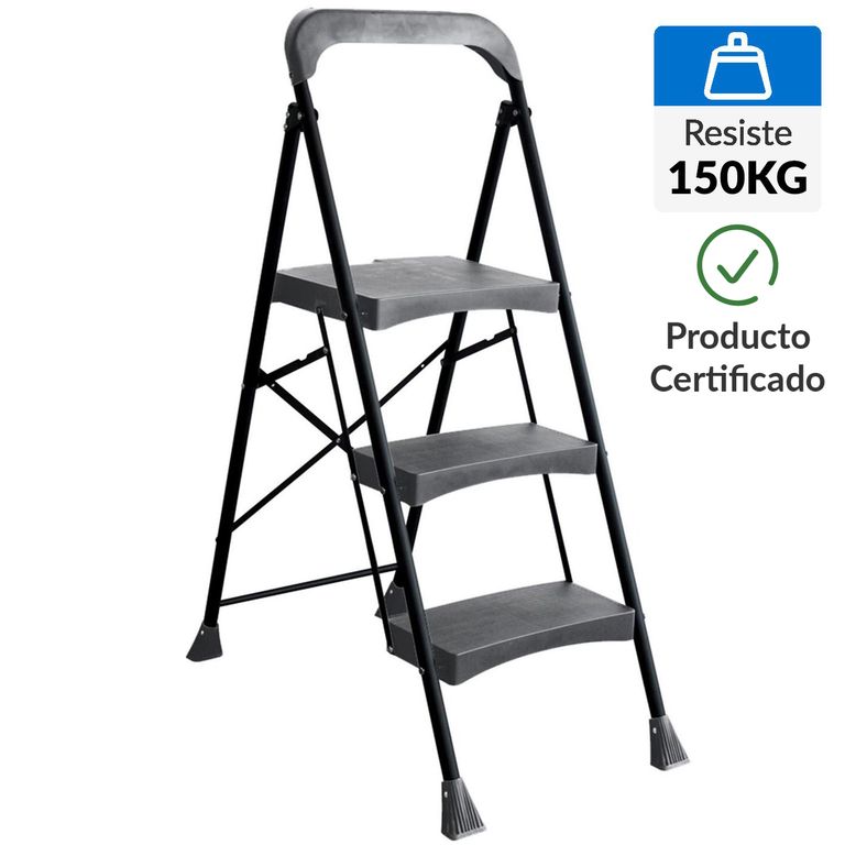 Escalera De tijera Acero 1.3 m 3 Peldaños