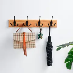 JUST HOME COLLECTION - Perchero Par Doble Zinc Negro/café