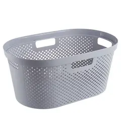 KLEINE WOLKE - Cesto de ropa gris 40 l
