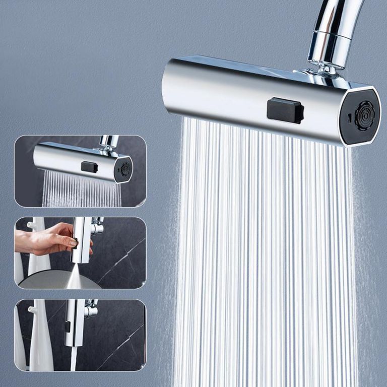 Cabezal Accesorio Grifería de Cocina Función Cascada Plateado