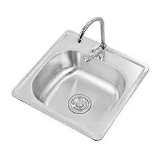 SENSI DACQUA - Lavaplatos con Monomando 1 Cubeta(s) 48x17.5x22 cm Acero inoxidable
