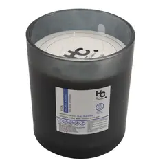 JUST HOME COLLECTION - Vela frasco vidrio color negro mate con aroma 16x18cm