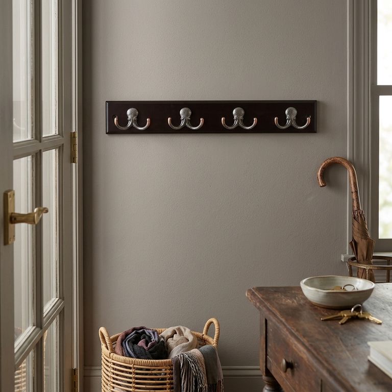 Percha Doble Espresso Zinc Espresso