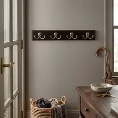 JUST HOME COLLECTION - Percha Doble Espresso Zinc Espresso