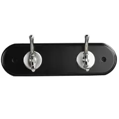 JUST HOME COLLECTION - Percha 2 Ganchos Zinc Negro/café