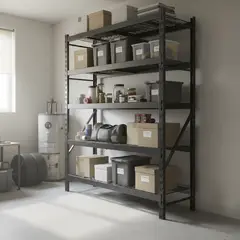 FIXSER - Estante Heavy Duty Acero 4 Nivel(es) 183x196x61 cm Plateado