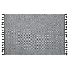 JUST HOME COLLECTION - Alfombra Grande Algodón 200x290 cm Blanco/Gris