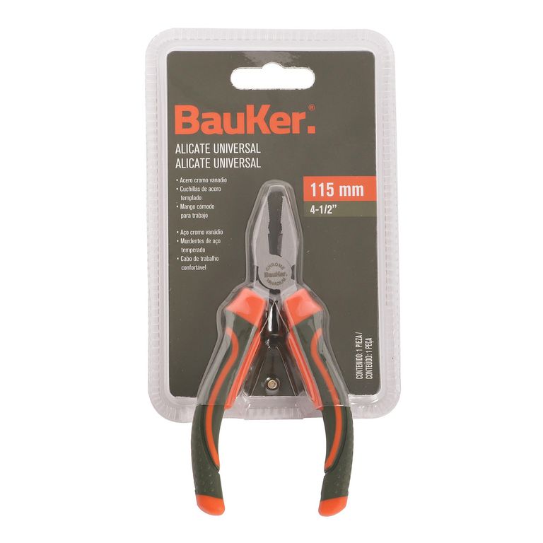 Alicate universal 4 1/2" acero