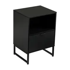 JUST HOME COLLECTION - Mesa de noche 0 Cajón(es) Francia 39.4x70.5x48.3 cm Negro
