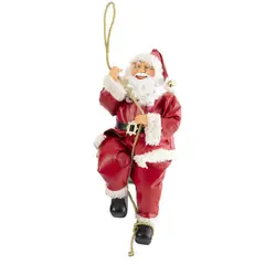 DEAR SANTA - Santa escalador colgante 60 cm rojo