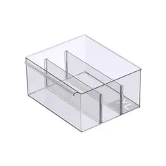 JUST HOME COLLECTION - Caja organizadora transparente 30,5x26,9x15 cm