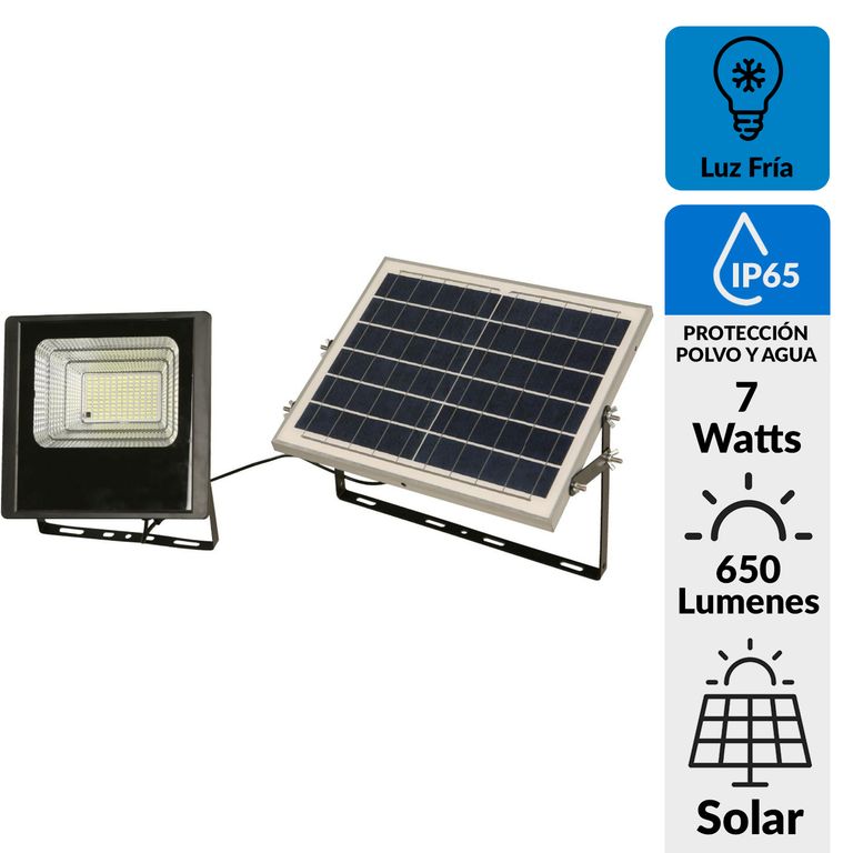 Reflector Solar 7 W IP 65 650 lm Luz Fría