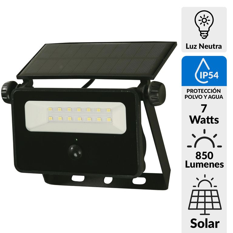 Reflector Solar 7 W IP 54 850 lm Luz Neutro