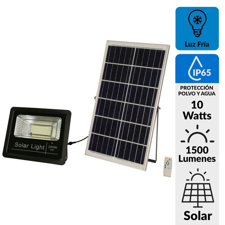 Reflector Solar 10 W IP 65 1500 lm Luz Fría