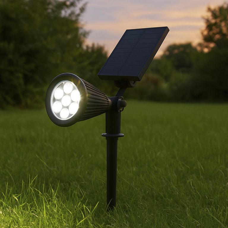 Estaca Solar Led RGB IP44 10 lúmenes con control para Luz Multicolor