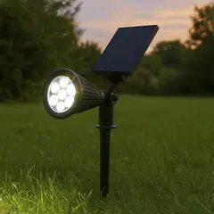 JUST HOME COLLECTION - Estaca Solar Led RGB IP44 10 lúmenes con control para Luz Multicolor