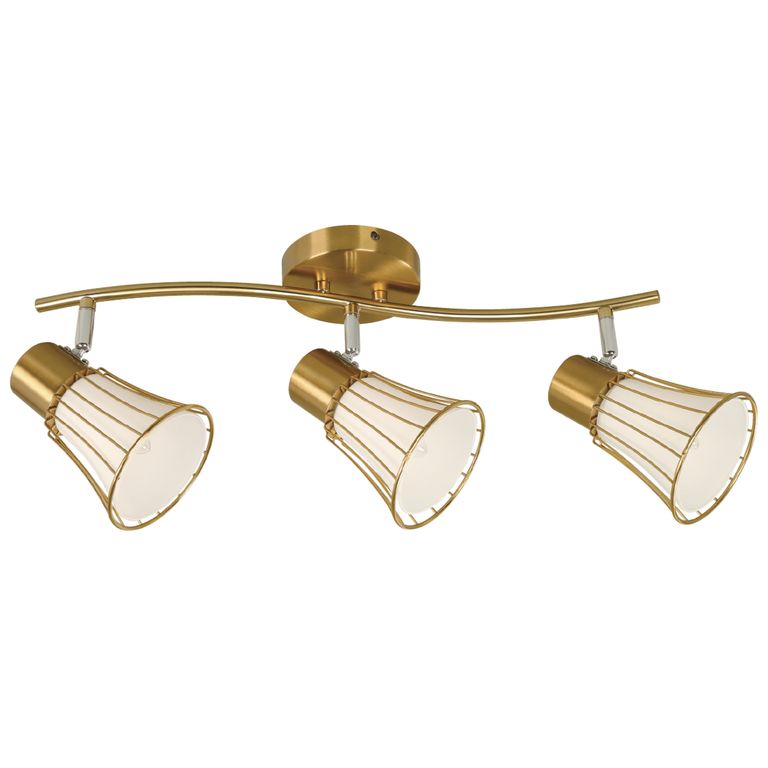Foco Interior Direccional Norton 3 Luces Blanco Bronce