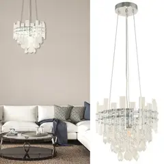 JUST HOME COLLECTION - Lámpara Colgante Vidrio Blanco